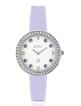 Ops Object - Orologio SILICON FINE con cinturino in silicone lilla