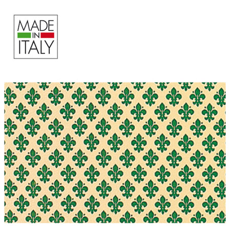 Rotolo Cartarivesto 49X300Cm Giglio Verde Adesivo Rextaco