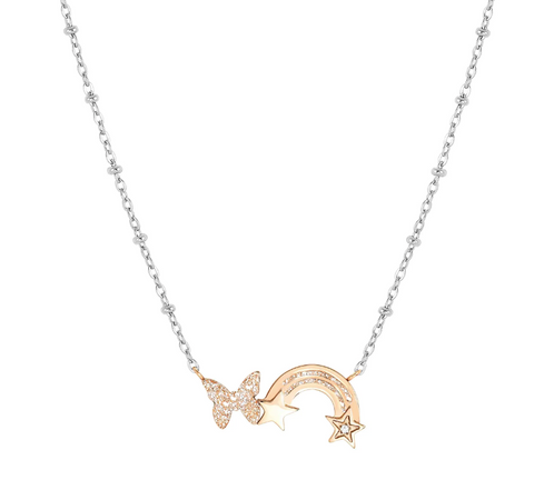 NOMINATION - COLLANA HAPPYWORLD ARCOBALENO E FARFALLA