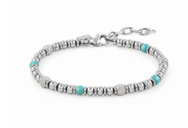 NOMINATION - BRACCIALE INSTINCTSTYLE IN ACCIAIO CON PIETRE DURE TURCHESE