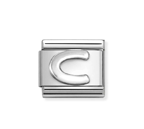 NOMINATION - LINK COMPOSABLE CLASSIC LETTERA C IN ARGENTO