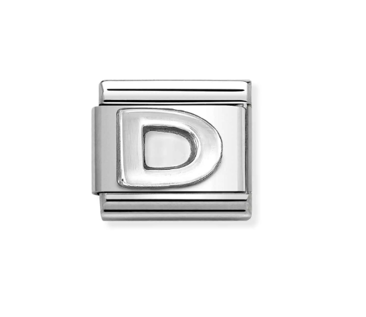 NOMINATION - LINK COMPOSABLE CLASSIC LETTERA D IN ARGENTO