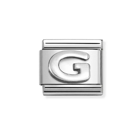 NOMINATION - LINK COMPOSABLE CLASSIC LETTERA G IN ARGENTO