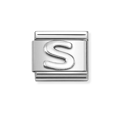NOMINATION - LINK COMPOSABLE CLASSIC LETTERA S IN ARGENTO