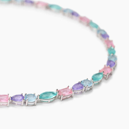 Mabina - Girocollo con fusion stone multicolor SANTORINI