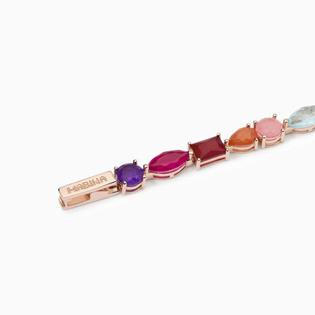 Mabina - Bracciale placcato oro rosa con fusion stone SANTORINI
