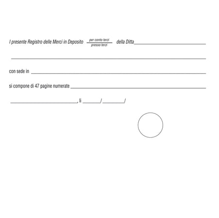 Registro Merci In Deposito 50Fg 31X24,5 E2279