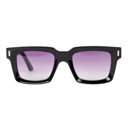 CUTLER AND GROSS 1386 Square Sunglass in Purple/Black da uomo