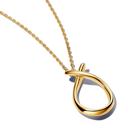 Pandora - Collana Goccia Linea Sinuosa