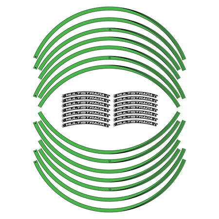 Kit strisce adesive cerchi ruote moto 17" compatibili con Ducati Multistrada