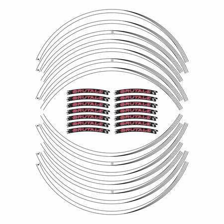 Kit strisce adesive cerchi ruote moto 17" compatibili con MV Agusta Brutale