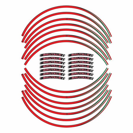 Kit strisce adesive cerchi ruote moto 17" compatibili con MV Agusta Brutale