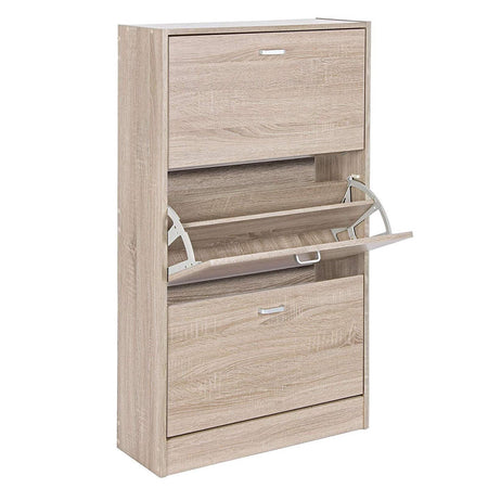 Scarpiera doppia profondità "Moderna" in legno, soluzione porta scarpe salva-spazio per la casa