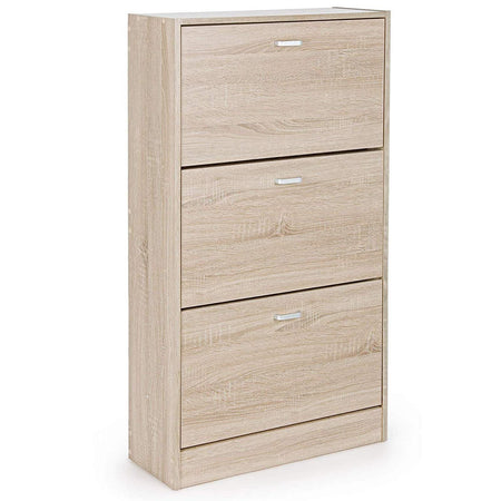 Scarpiera doppia profondità "Moderna" in legno, soluzione porta scarpe salva-spazio per la casa