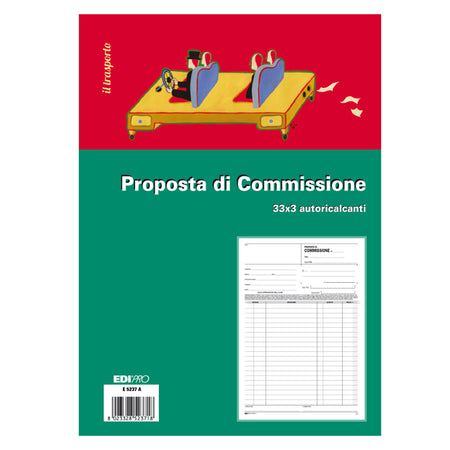 Blocco Copia Commissioni 29,7X21Cm 33Fg 3 Copie Autoric. E5237A Edipro