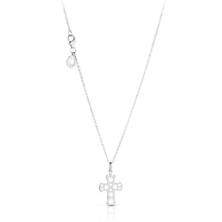 ROBERTO GIANNOTTI - COLLANA IN ORO BIANCO CON CROCE