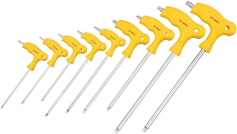 Set di cacciaviti a "T" esagonali in cromo vanadio con impugnatura antiscivolo, da 8 pezzi