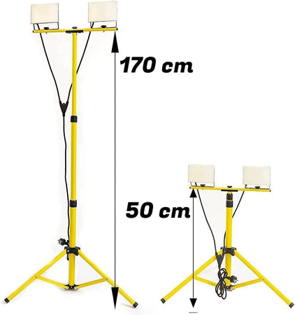 KIT 2 PROIETTORI TYNEE PC 30W 4000K CABLIATI CON TREPIEDE - ElettroWatt.eu