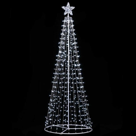 Albero di Natale a cono con led in movimento da esterno