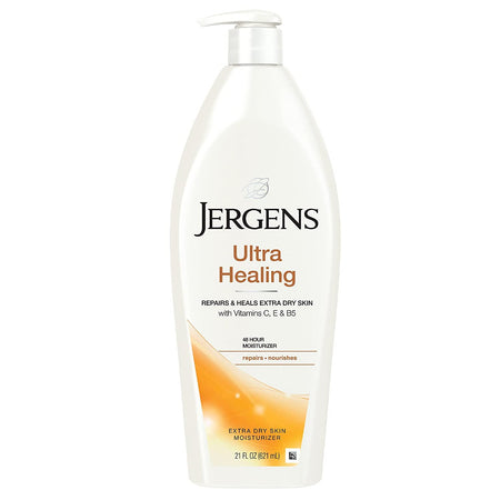 JERGENS ULTRA HEALING EXTRA DRY SKIN MOISTURIZER LOTION 21oz (621ML) PER CORPO .