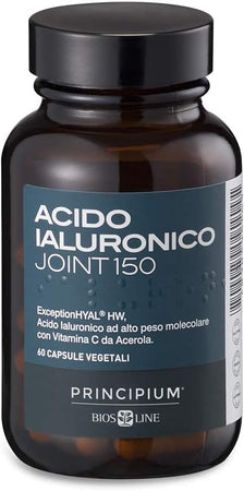 BIOS LINE Principium Acido Ialuronico Joint 150, Integratore alimentare per le cartilagini con acido ialuronico e vitamina c, Integratore capsule, 60 capsule vegetali