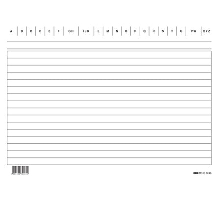 100 Schede Rigate Orizzontale 15X21Cm E3246Bl Edipro