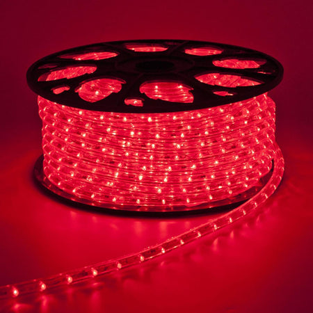 Tubo luminoso a led Ø 13 mm decorazione natalizia luce fissa da esterno 50 mt