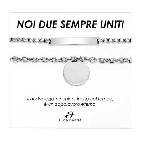 Luca Barra - Bracciale coppia in acciaio