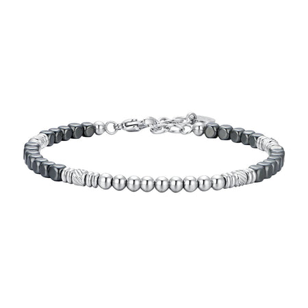 Luca Barra - Bracciale ematite silver e nera