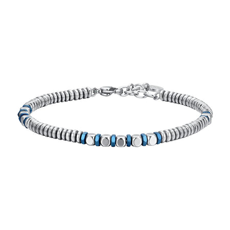 Luca Barra - Bracciale ematite silver e blu