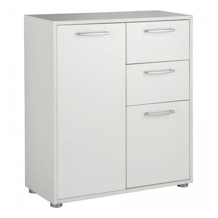 Armadio basso bianco mobiletto con ante scarpiera in legno h 80 cm