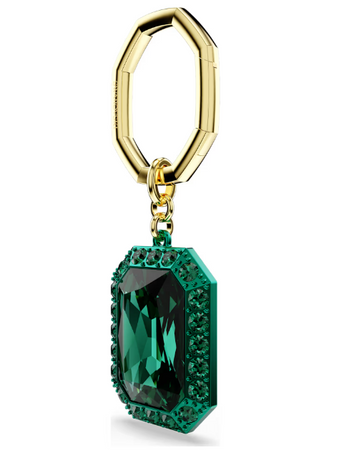 SWAROVSKI - Portachiavi Taglio ottagonale, Verde, Mix di finiture