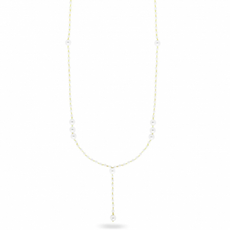 RUE DES MILLE - COLLANA LUNGA CRAVATTA CON PERLE - WHITESIDE