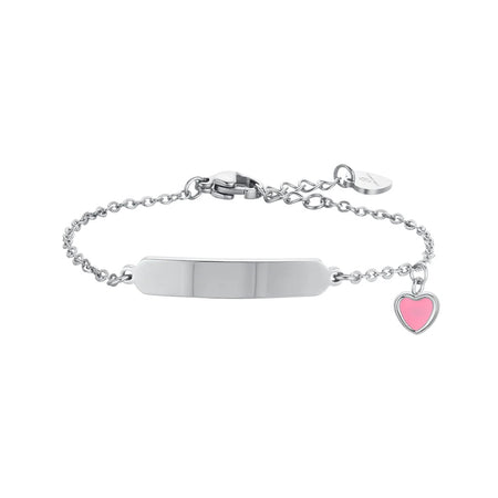 LUCA BARRA - BRACCIALE CON CUORE E PIASTRA
