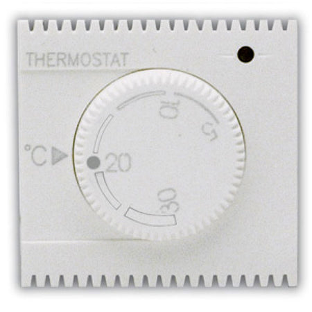 Domus S44 Termostato Elettronico con Manopola 230V NA+NC 5A 2 Moduli Bianco Lucido