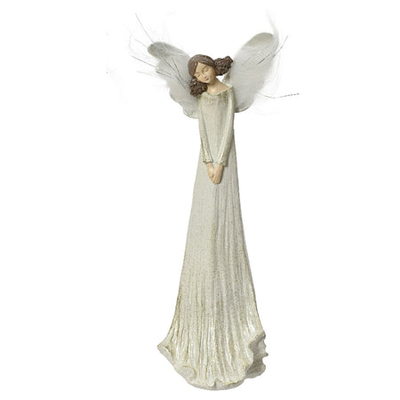 Angelo per presepe statuetta colore bianco decorazione natalizia