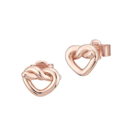Bottega Boccadamo   Orecchini placcati oro rosa con cuore traforato centrale