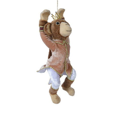Statuetta con scimmie con corona decorazione per interno h 39 cm