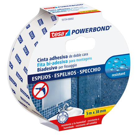 Nastro Biadesivo 5Mtx38Mm Per Specchi