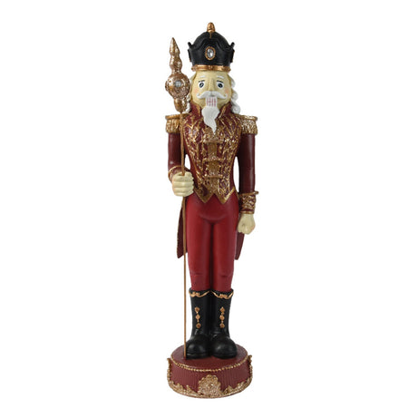 Soldatino natalizio schiaccianoci colore rosso e nero per decorazioni interne