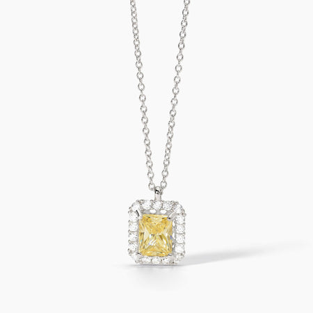 Mabina - Girocollo in argento con zircone Lemon DESIDERIO INFINITO