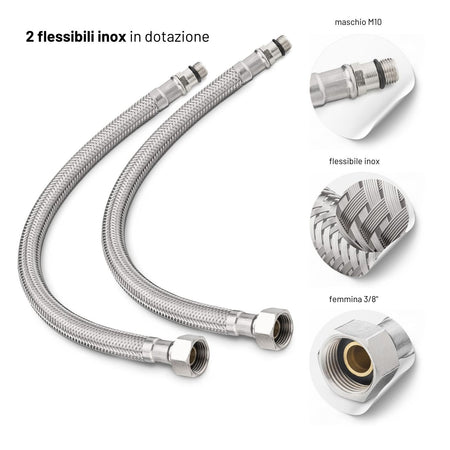 Miscelatore Monocomando Bidet Jazz Installazione Rapida Piletta Click Clack