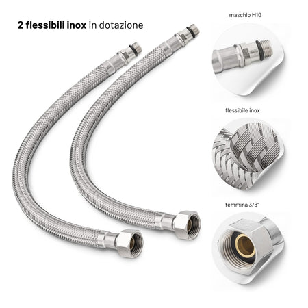 Miscelatore Monocomando Bidet Jazz Installazione Rapida Piletta Click Clack