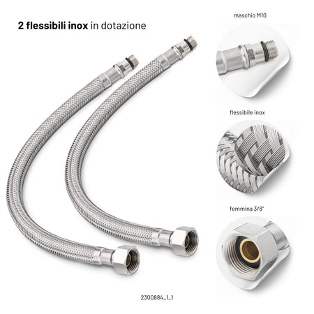 Miscelatore Monocomando Bidet Jazz Installazione Rapida Piletta Click Clack
