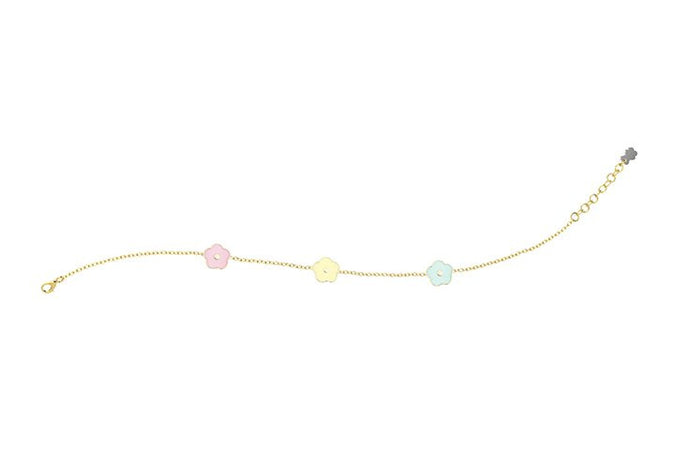 Nanãn Bracciale Fiori Colorati Argento