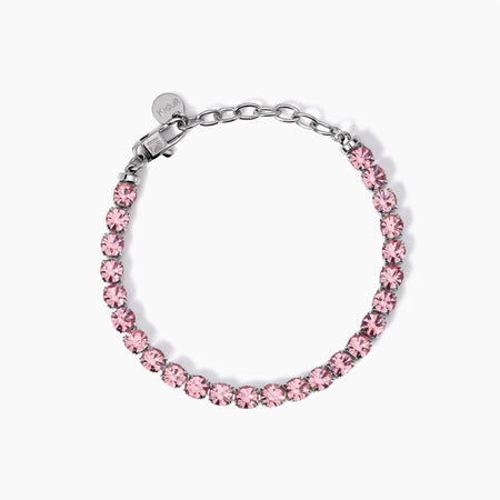 Kidult - Bracciale tennis con cristalli rosa STYLE 12
