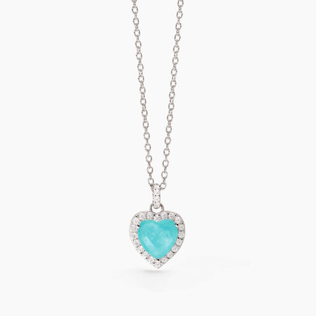 Mabina - collana Girocollo in argento con glass azzurro NON SARÀ UN'AVVENTURA