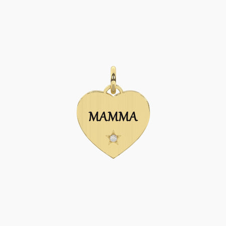 Kidult - PENDENTE dorato con scritta mamma Mamma | felicità
