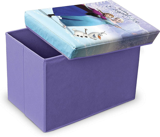 DOMOPAK - POUF CON COPERCHIO "LIVING" PER ORGANIZZAZIONE CAMERETTA 49x31x31CM - RAPPRESENTAZIONE CARTONE "CARS"- "FROZEN"- "ALLA RICERCA DI DORY"**
