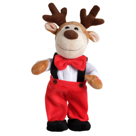 Peluche natalizio con animazioni e suoni, decorazione per interno